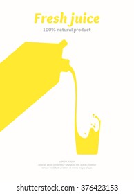 The original concept poster to advertise juice. Vector illustration.
