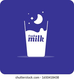 The original concept poster to advertise milk. Vector illustration.