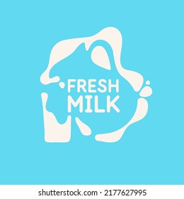 The original concept poster to advertise milk. Vector illustration. Poster for sale of fresh natural milk.