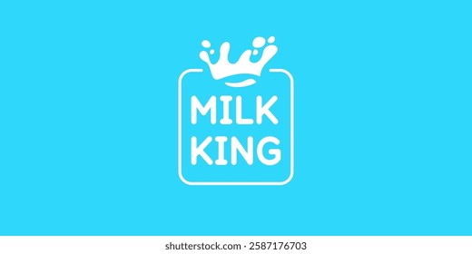 The original concept poster to advertise milk. Vector illustration in flat flat style