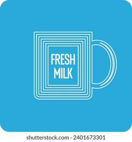 The original concept poster for milk advertising. Vector illustration in a flat style. Vector elements.