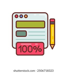 Contenido original Iconos rellenados, Ilustración vectorial