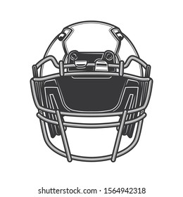 Original contour illustration of a helmet for American football. Coloring