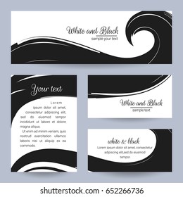 original corporate identity kit or business kit with artistic, abstract wave effect abstract black for your business