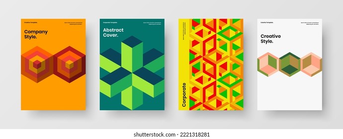 Original Cover Vektordesign Concept Collection. Reinigen Sie das Mosaik Muster-Präsentationspaket.