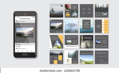 Original dark Presentation templates or corporate booklet. Easy Use in creative flyer and style info banner, trendy strategy mockups. Simple modern Slideshow or Startup.