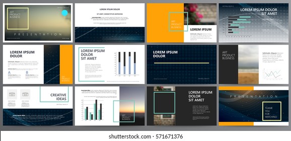 Original dark Presentation templates or corporate booklet. 
Easy Use in creative flyer and style info banner, trendy strategy mockups. 
Simple modern Slideshow or Startup. ppt. 