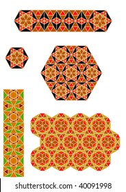 original decoration ornaments in vector from byzantium