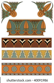 original decoration ornaments in vector from syria