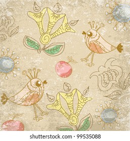 original decorative background with birds suitable for festive decoration