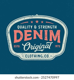 Original Denim - Aged Design Good For Poster, Wallpaper, T-Shirt, Gift.