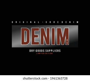 original denim graphic typography design t shirt