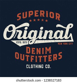 Original Denim Outfitters - Aged Tee Design For Printing