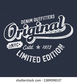 Original Denim Outfitters - Aged Tee Design For Printing