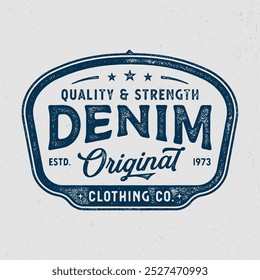 Original Denim - Stamped Design Good For Poster, Wallpaper, T-Shirt, Gift.