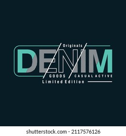 Original denim stylish t shirt and apparel, vector illustration