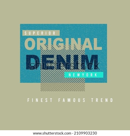 Original Denim Typography superior new york varsity design  for t shirt print  vector graphic poster, banner