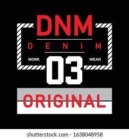 original denim Typography Tshirt Graphics, Vector Illustration, banner print