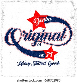 Original Denim vector T-shirt design