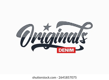 original denim,tee shirt support print