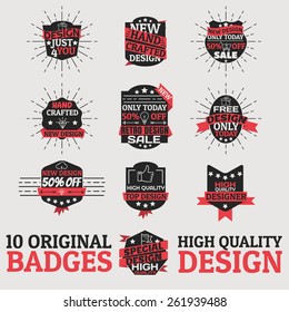 Original design badges. Hq elements