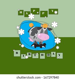The original design for children with the image of a cow