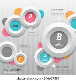 original design circles for presentations, infographics, option number, etc.