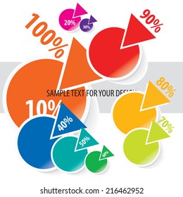 original design diagram data stickers / vector element