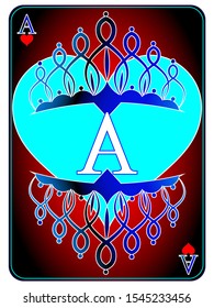 the original design of a playing card ACE in the dark
