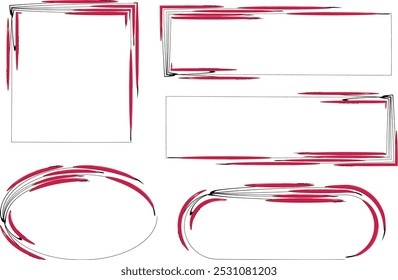 original design red black frames set