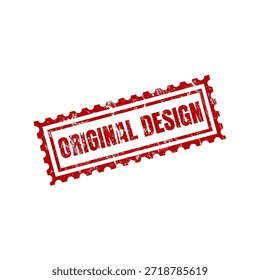 Original design - red rubber stamp with grunge effect - vector illustration