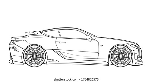 Concept Vehicle Silhouette Vector Car Outlines Stock Vector (Royalty ...