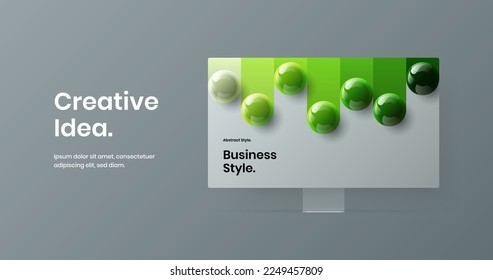 Original desktop mockup web project illustration. Modern site vector design layout.