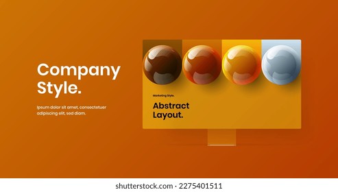 Original display mockup banner concept. Minimalistic landing page vector design layout.