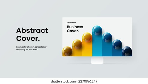 Original display mockup presentation illustration. Amazing website screen vector design layout.