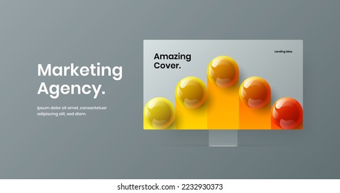 Original display mockup web project layout. Simple presentation vector design illustration.