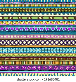 Original drawing tribal doddle ethnic pattern. Seamless pattern with geometric elements.