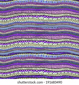 Original drawing tribal doddle ethnic pattern. Seamless pattern with geometric elements.