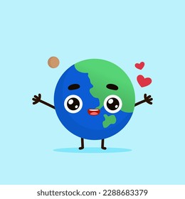 Personajes originales de la Tierra para cualquier propósito incluyendo afiche del Día de la Tierra - Totalmente editable