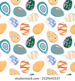 Original Easter eggs seamless pattern