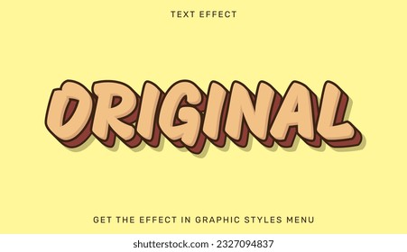 Original editable text effect in 3d style. Text emblem for advertising, branding, business logo