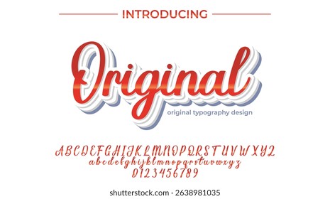 Original - Elegant 3D Script Font with Handwritten Style for Modern Typography and Branding