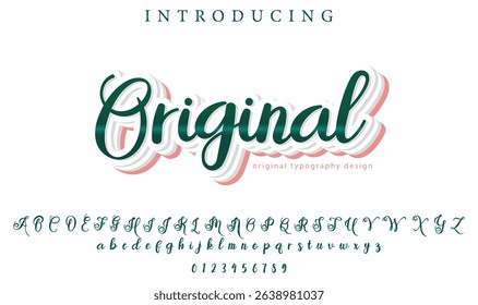 Original - Elegant 3D Script Font with Handwritten Style for Modern Typography and Branding