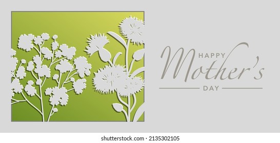 Original and embossed floral card to offer for Mother's Day, a birthday or any other occasion related to nature. 