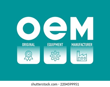 Original Equipment Manufacturer vector icon badge stamp