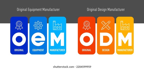 Original Equipment Manufacturer vector icon badge stamp