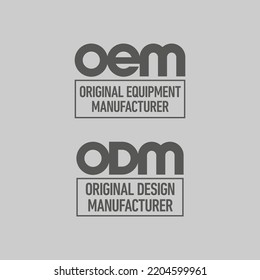 Original Equipment Manufacturer vector icon badge stamp