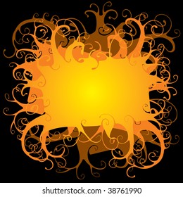 Original, fantastic scroll Background. Vector editable.