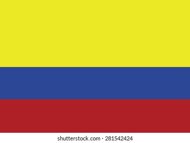 original Flag of  Colombia. Vector illustration.