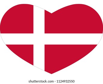 original flag icon in the heart – Denmark